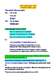 Các dạng đảo ngữ trong tiếng Anh